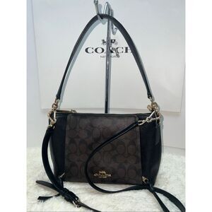 Coach Sig Marlon Shoulder/Crossbody bag Brown Black Good Condition